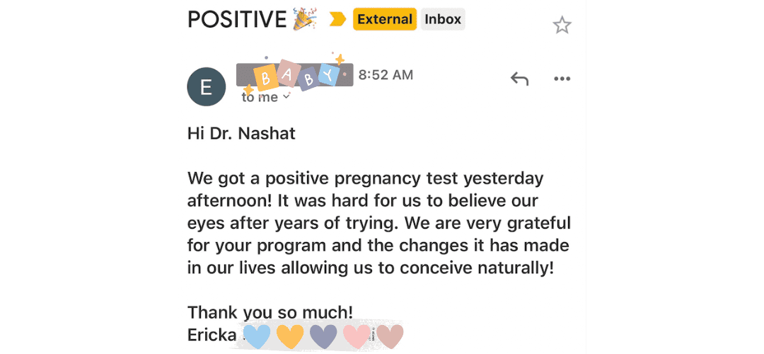 Pos pregnancy testimonial EG 1